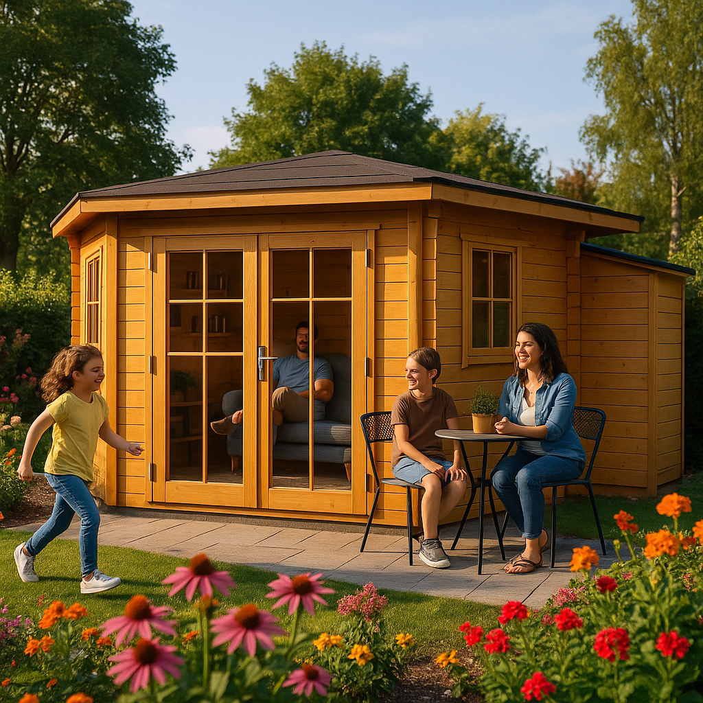 Fjordholz 5-Eck Gartenbungalow Modell Evelyn 2C