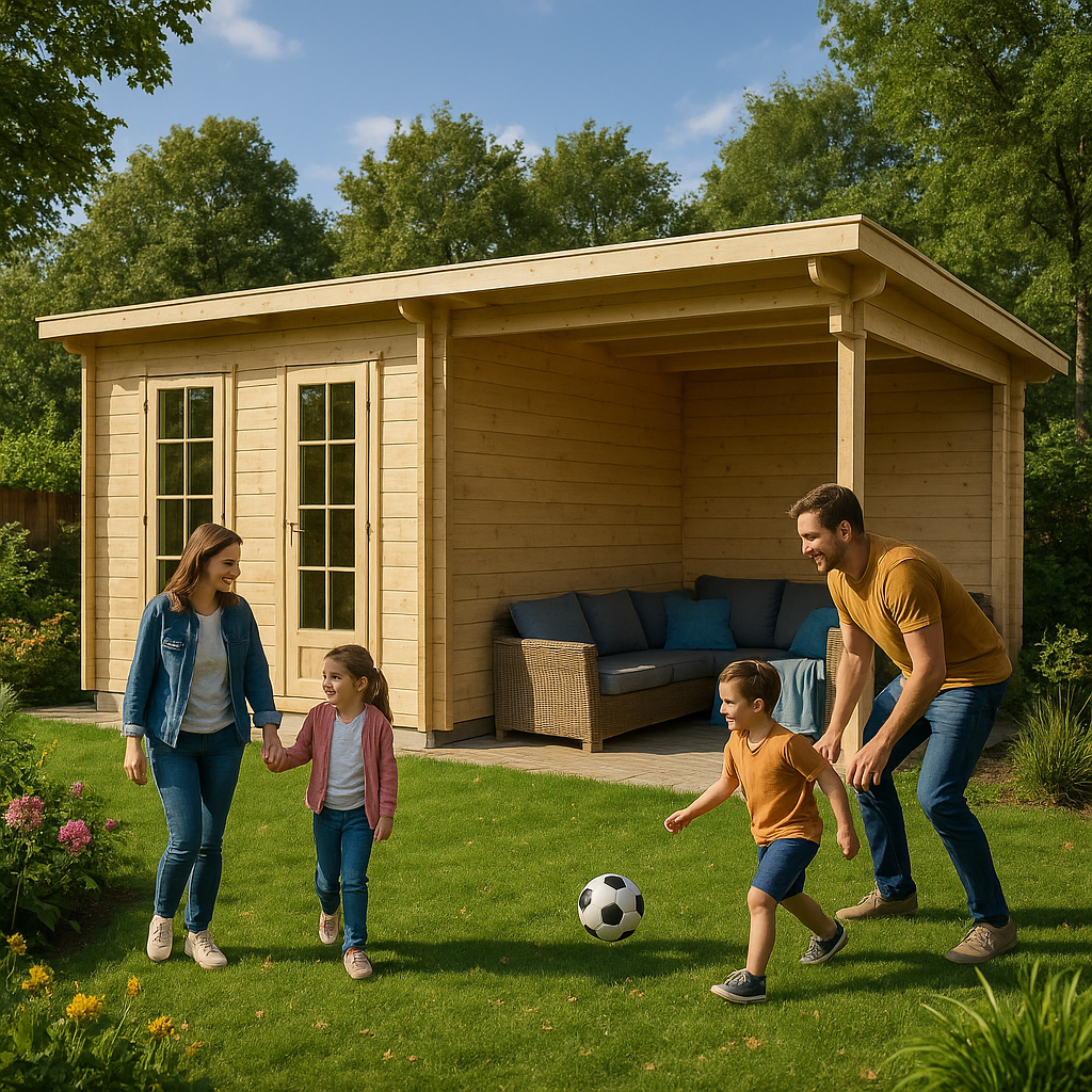 Fjordholz Gartenbungalow Modell Jacob 44 C mit Seitend